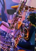 Saxophone in Indigo